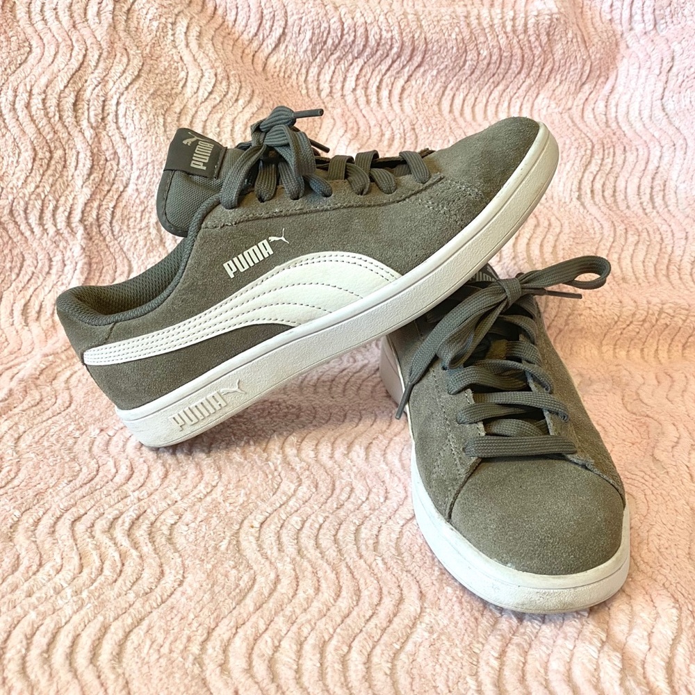 Grey Suede Puma Sneakers